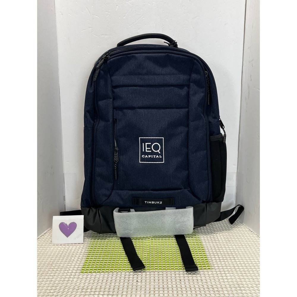 Timbuk2 Authority Pack Deluxe Backpack Blue IEQ Capital Logo Laptop School NEW